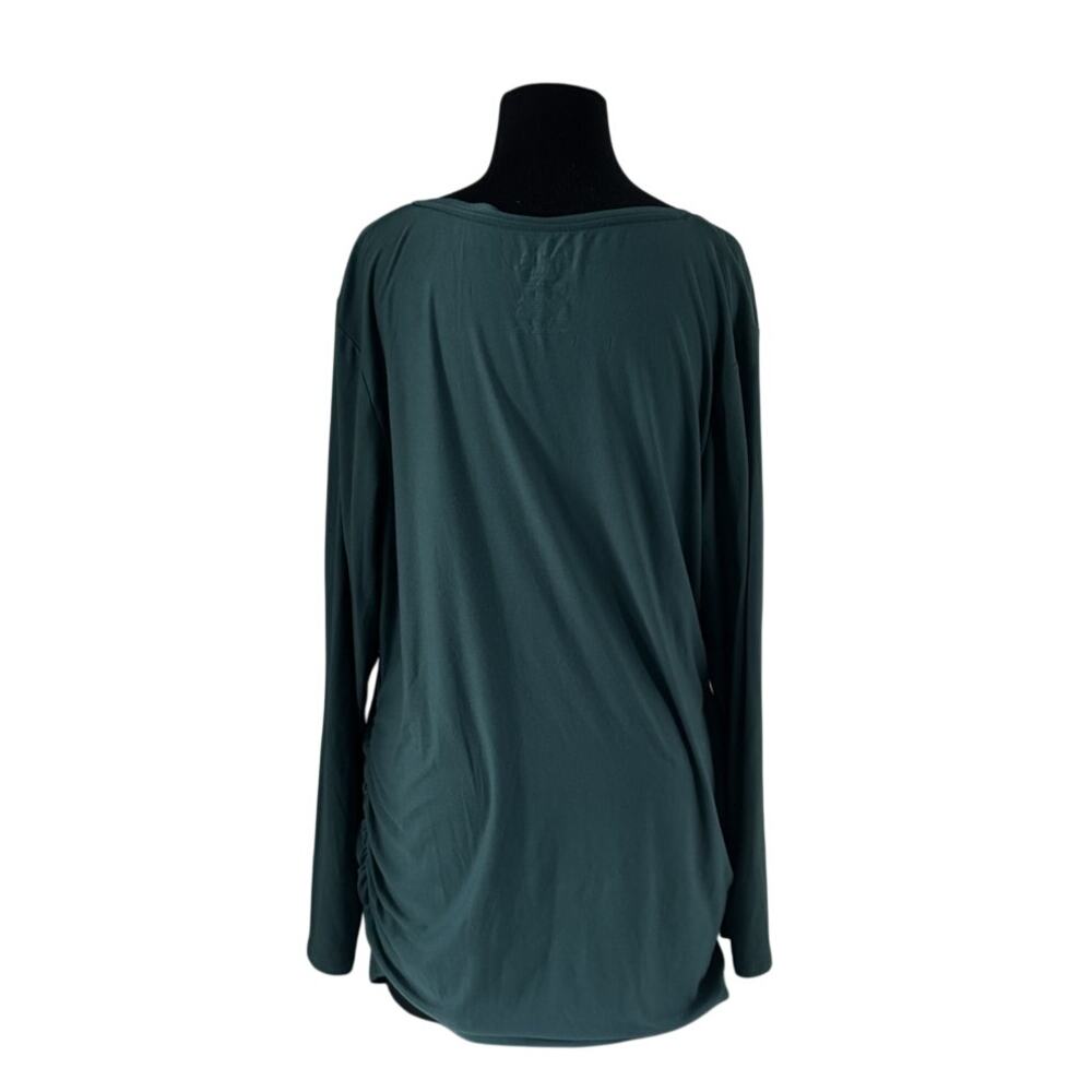 Time and Tru Teal Long Sleeve V Neck Maternity Shirt - XL